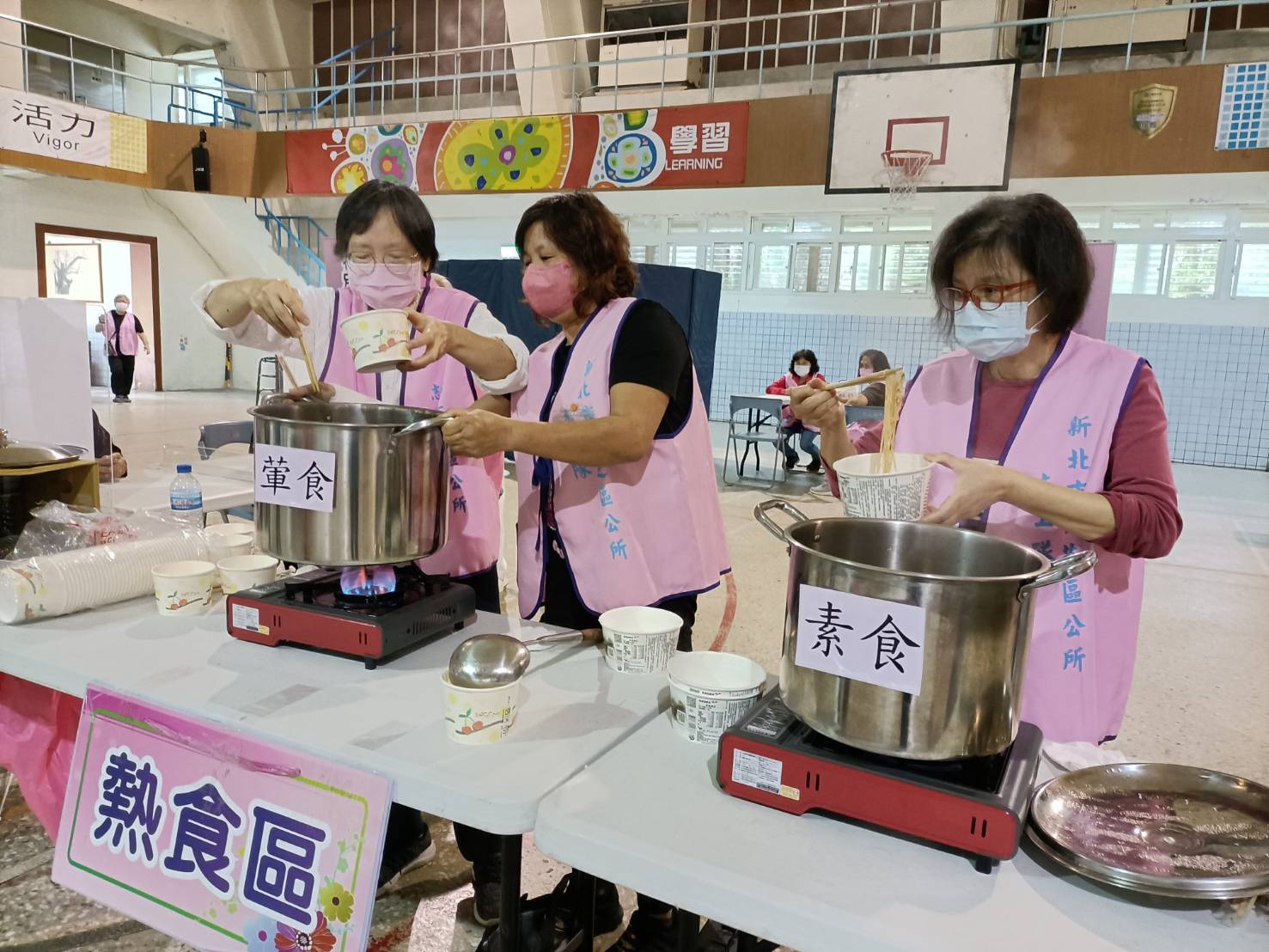 避難收容所熟食區供應演練