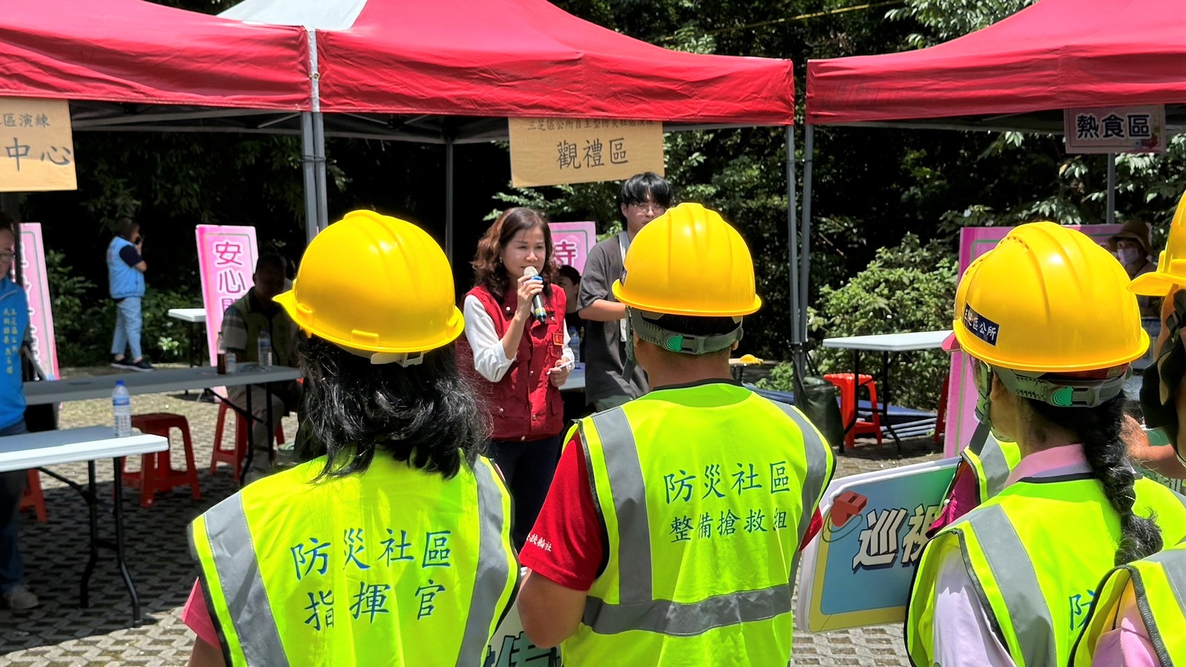 賴區長於橫山里社區自主防災演練致詞