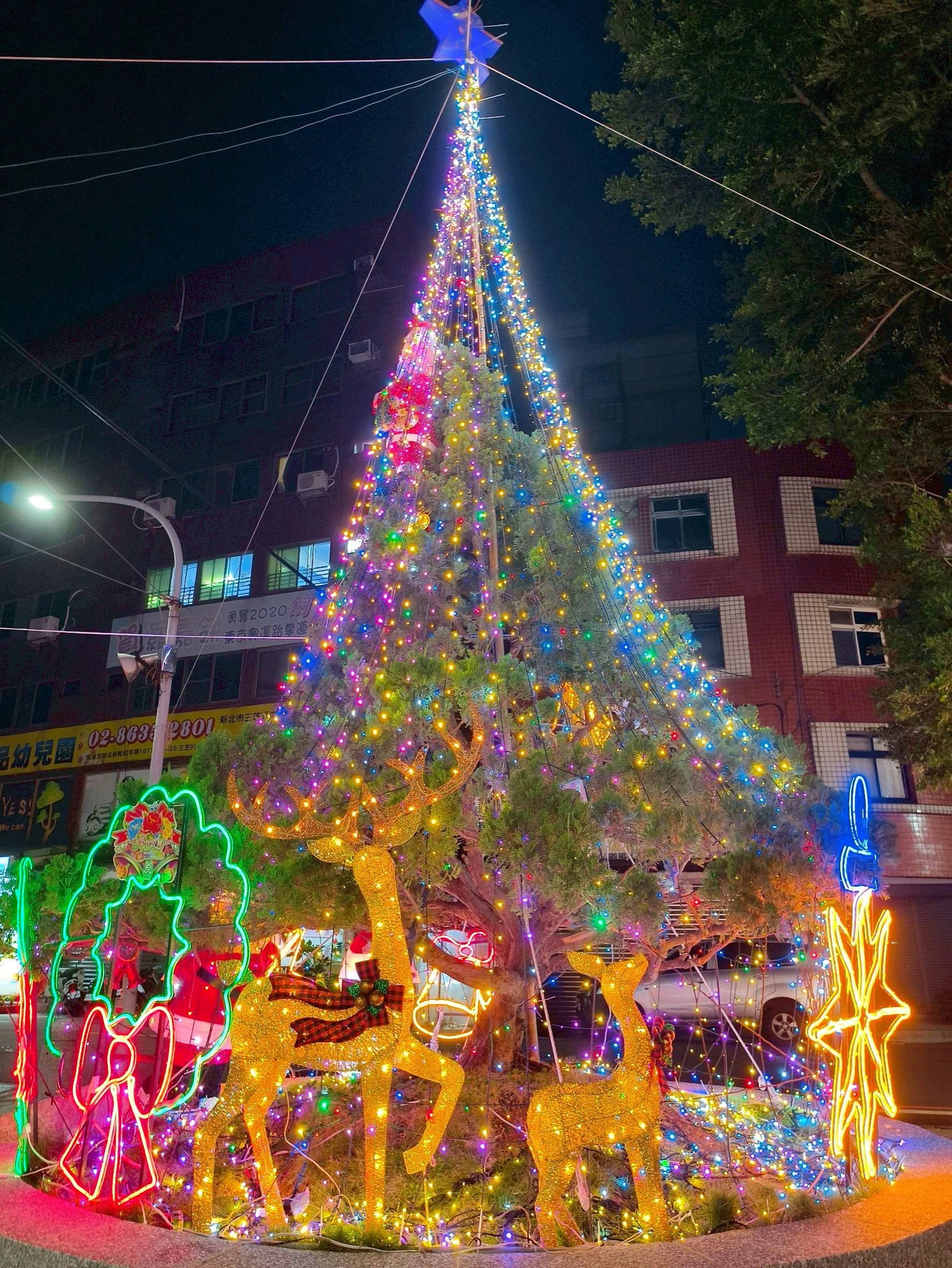 公園聖誕燈飾佈置
