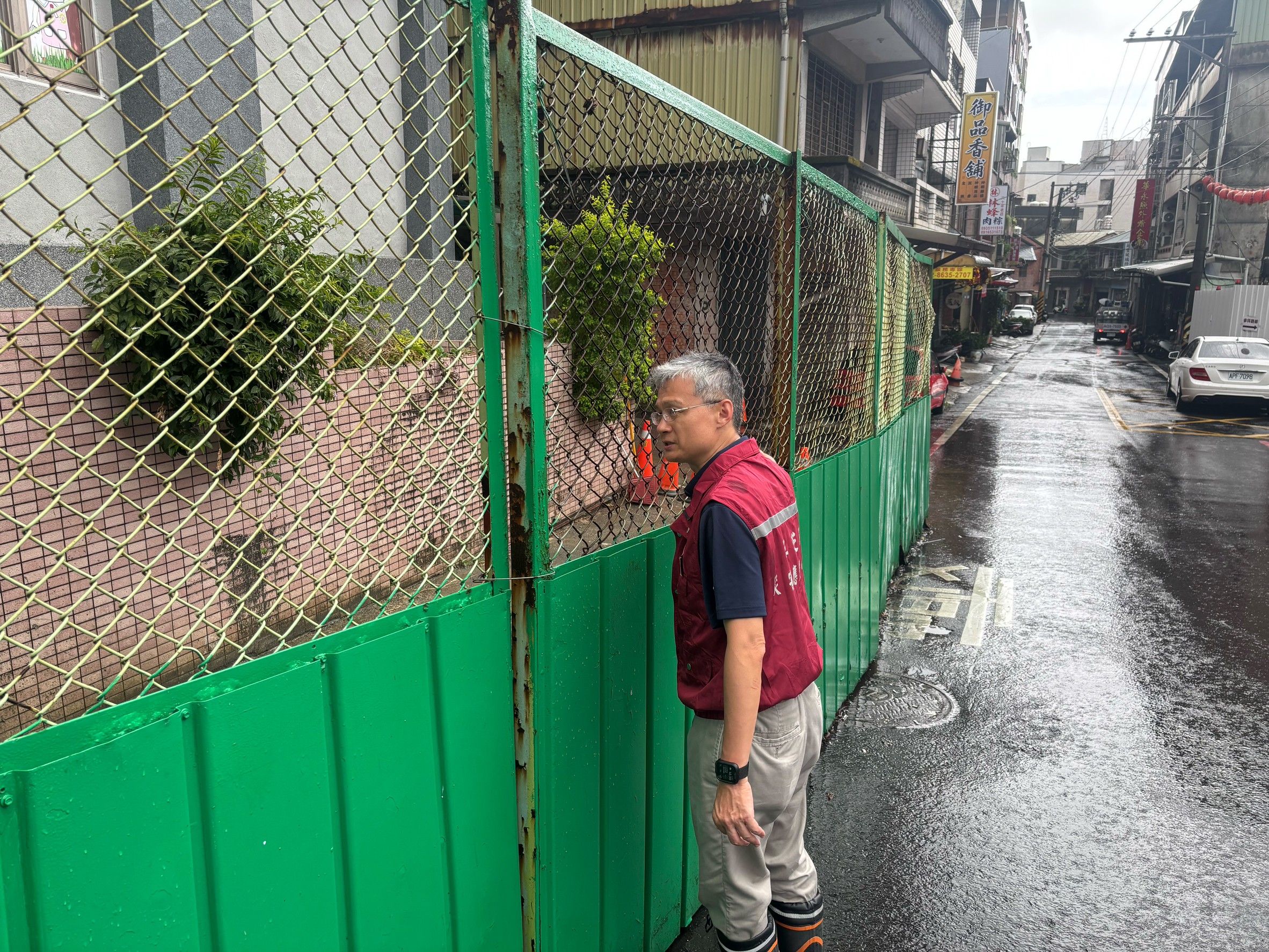 颱風來襲前施工工程巡檢