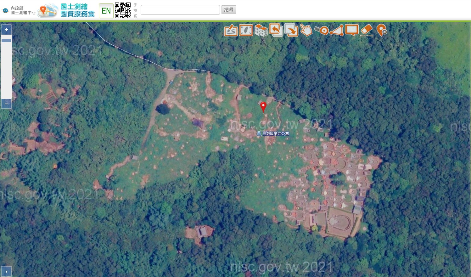 墳墓位置圖-銀同顯妣賴媽李氏墓