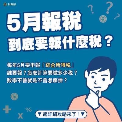 財政部綜合所得稅申報懶人包