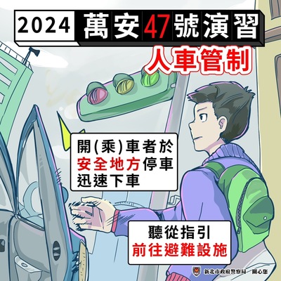 萬安演習人車管制