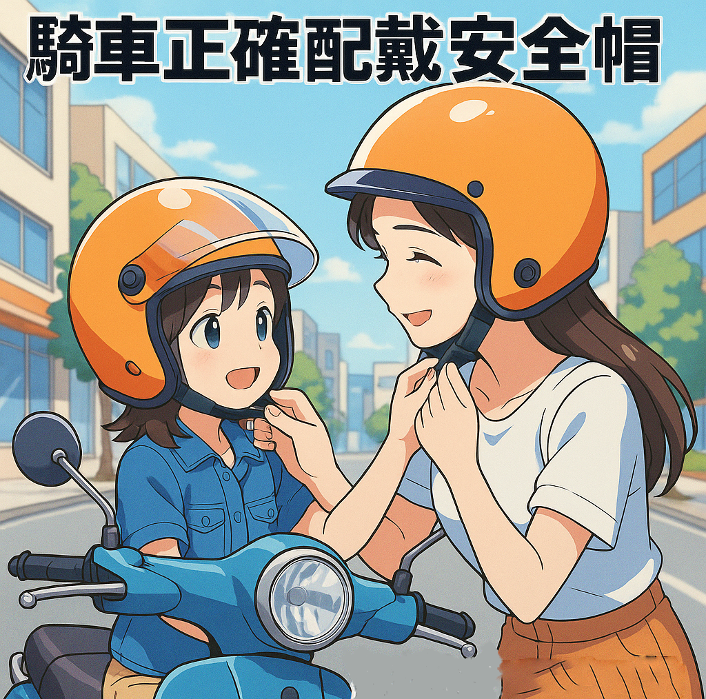 應正確配戴安全帽宣導