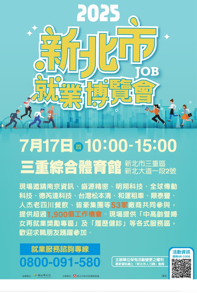 2025新北市就業博覽會-三重綜合體育館(另開視窗)