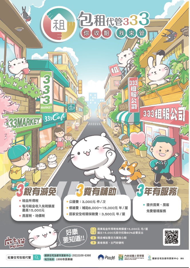 內政部國土管理署社會住宅包租代管宣傳(另開視窗)